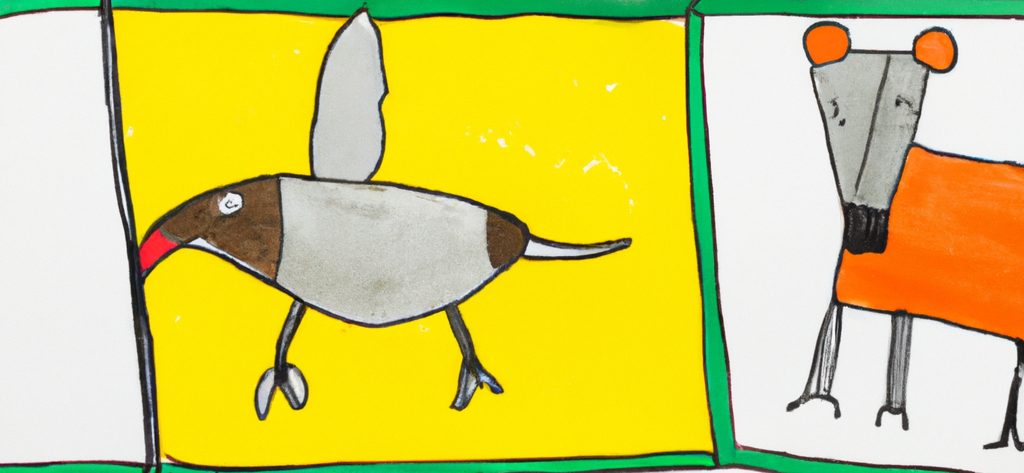 Desenho feito por crianças na imersão